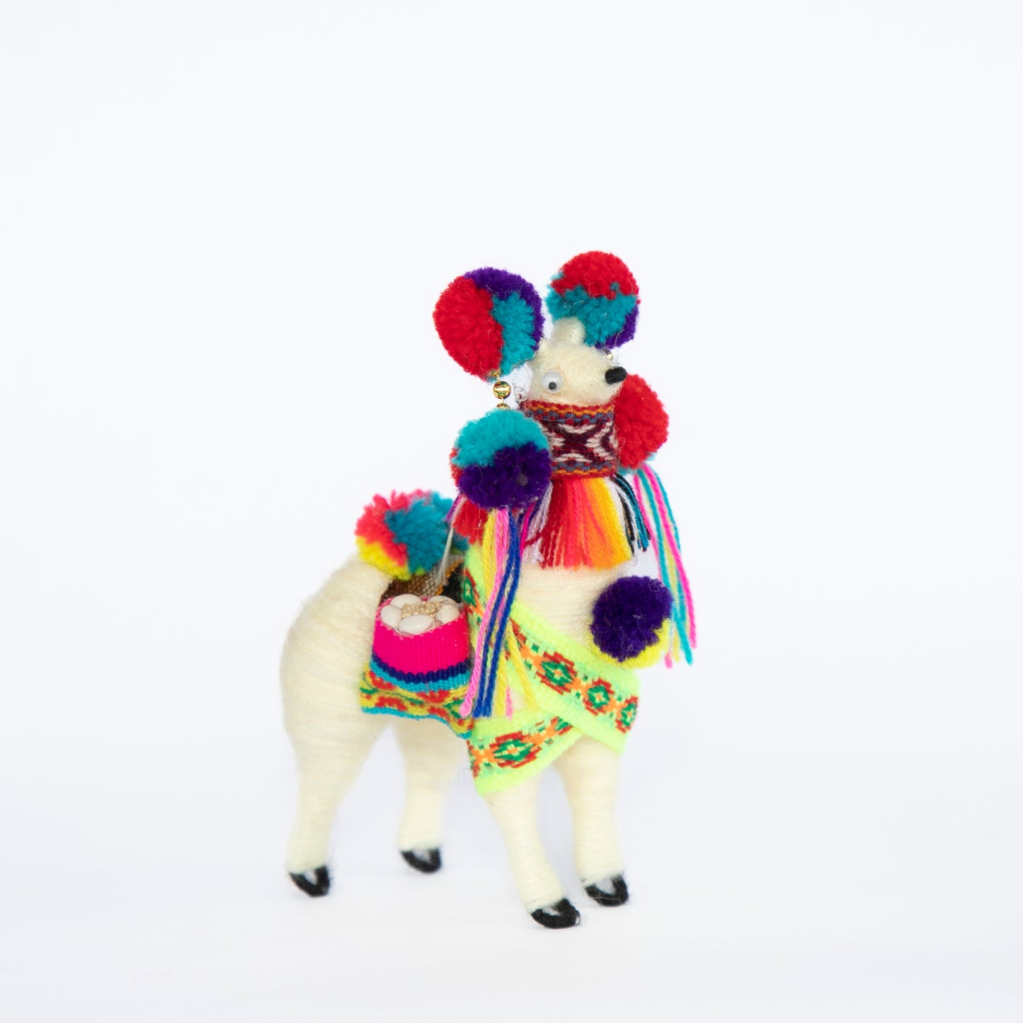 Peruvian Festive Llama Figurine Facing Right