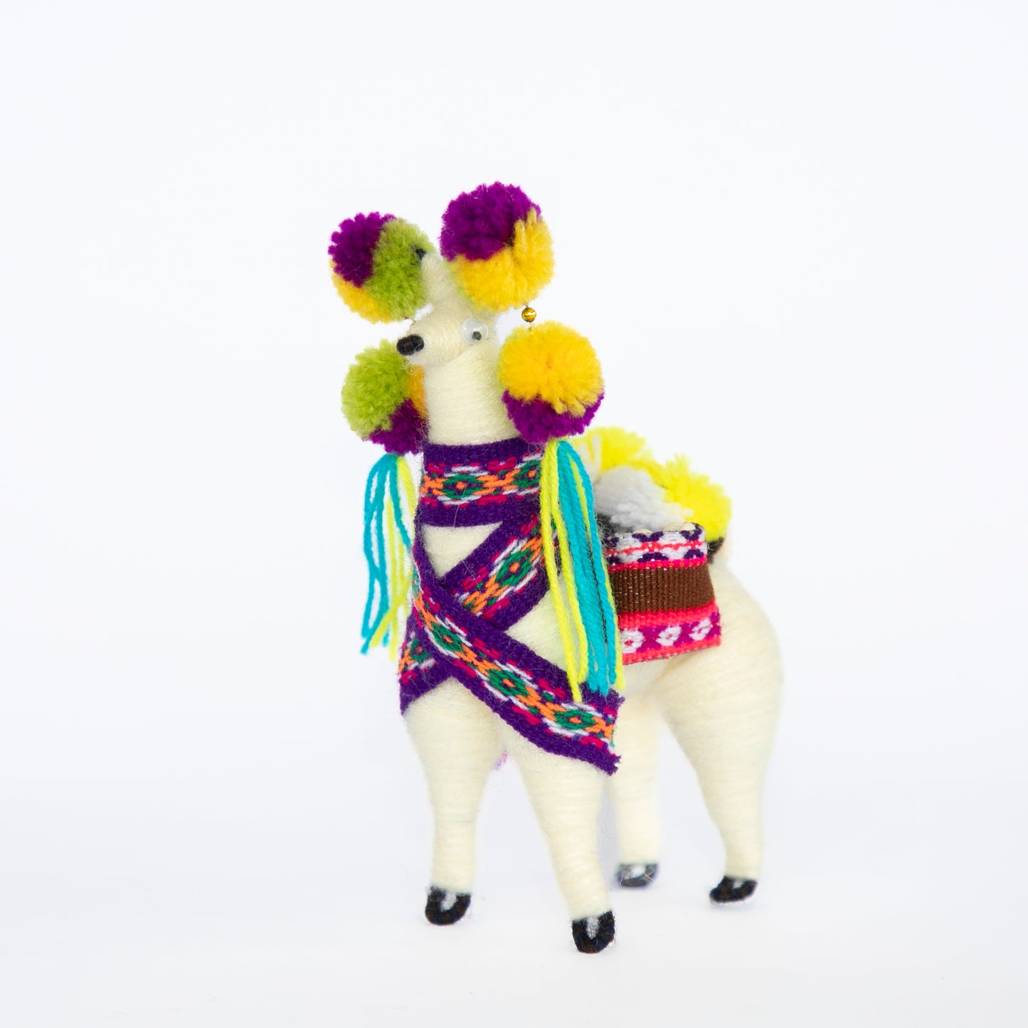 Peruvian Llama Festive Figurine Facing Left