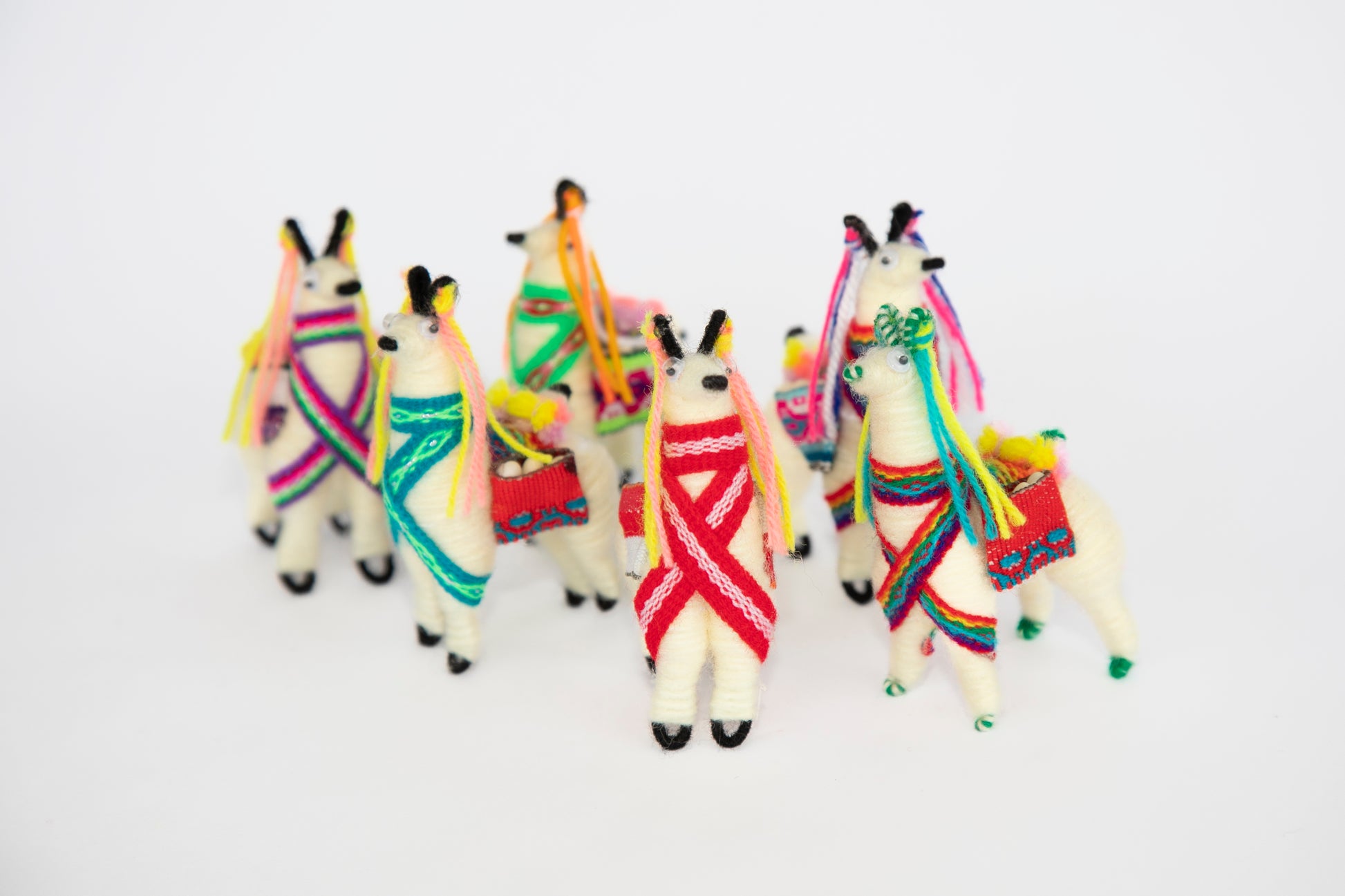 Small Llama Figurines Standing in a Group 